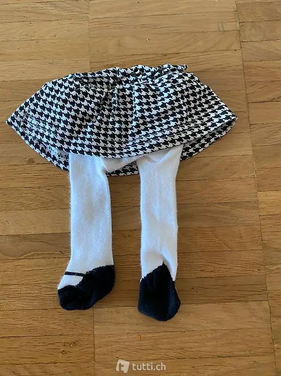 Jupe mit Strumpfhose für Puppen