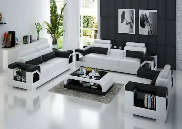  LEDERSOFA COUCH WOHNLANDSCHAFT 3+2+1 SITZER GARNITUR G8010D