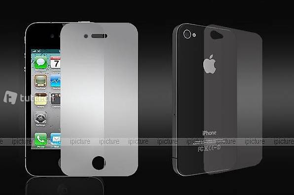  Schutzfolie iPhone 4 mit Spiegel Effekt & Reinigungstuch