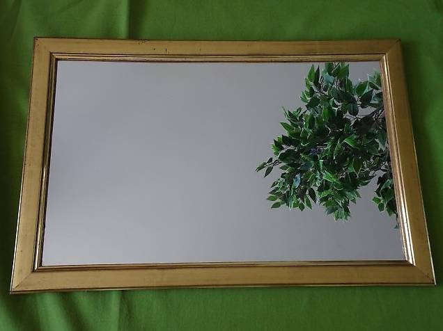 Goldrahmen-SPIEGEL 31,5x48cm. Nostalgisch, Vintage.