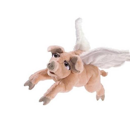 Handpuppe 3120 - Schwein mit Flügeln