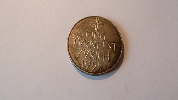 Münze Medaille Eidg. Turnfest Zürich 1955
