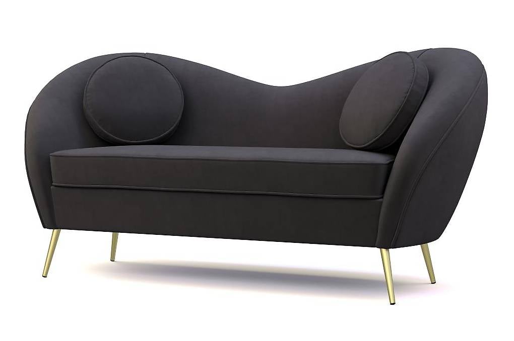 Sofa Samt DAPHNE anthrazit