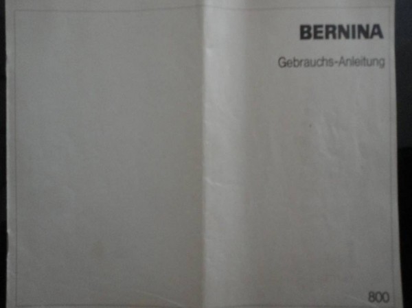  Gebrauchsanleitung zur Nähmaschine 800