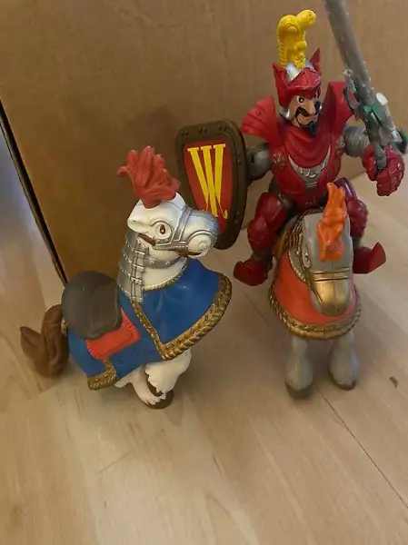 Ritter und 2 Pferde gross