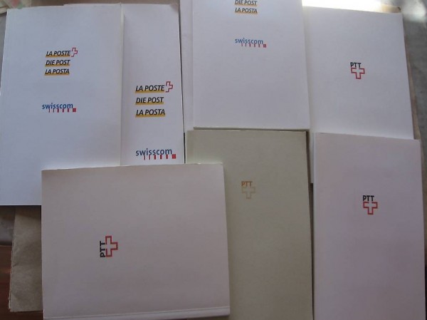 Schweizer Briefmarken Viererblockjahrbücher