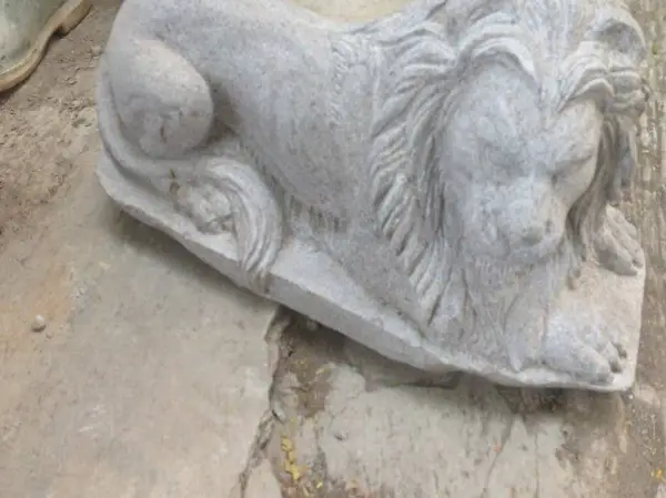  Skulptur Löwe Steinskulptur Tempel Wächter Stein Statue Haus