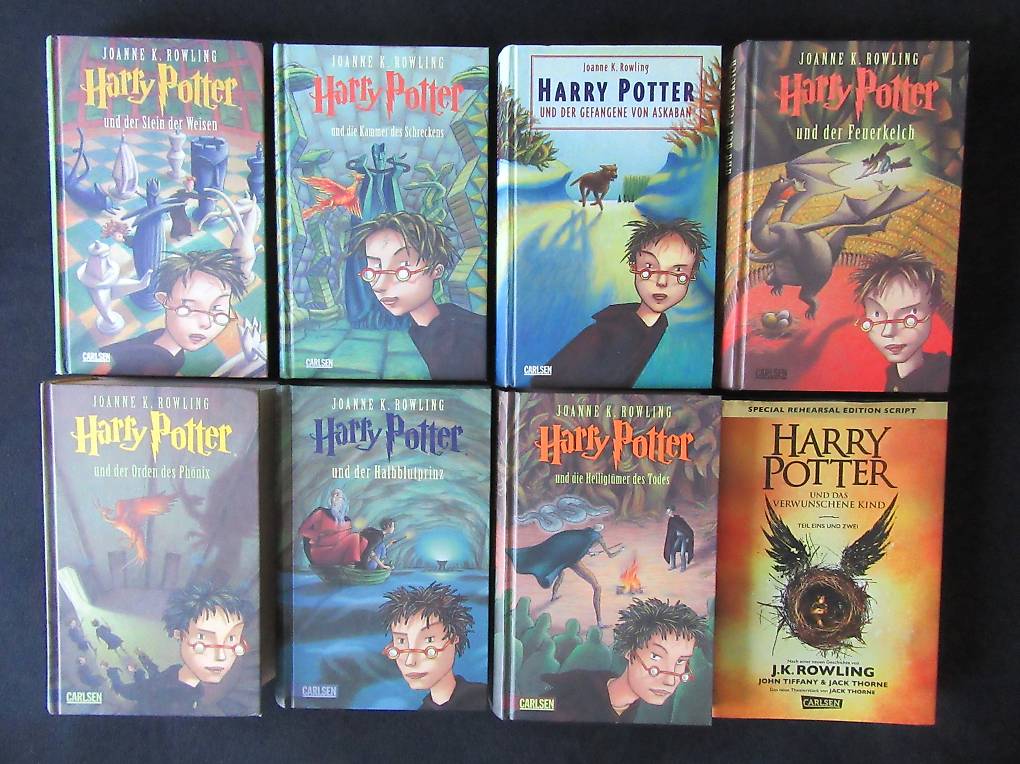 Harry Potter 1-7 + 8 komplett, gebundene Bücher, Versand 12