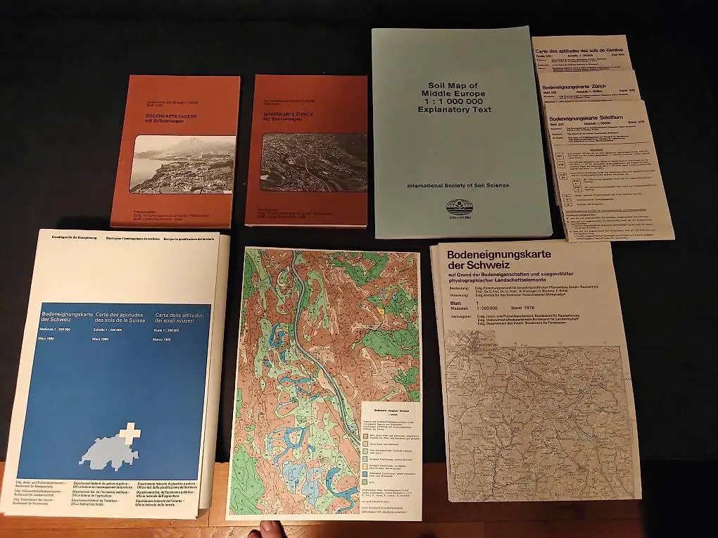 Sammlung von Boden- und Eignungskarten der Schweiz
