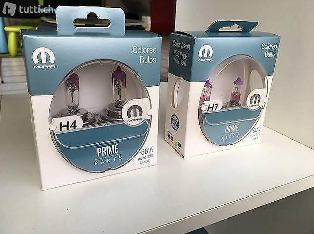 Farbige H4 + H7 Glühlampen
