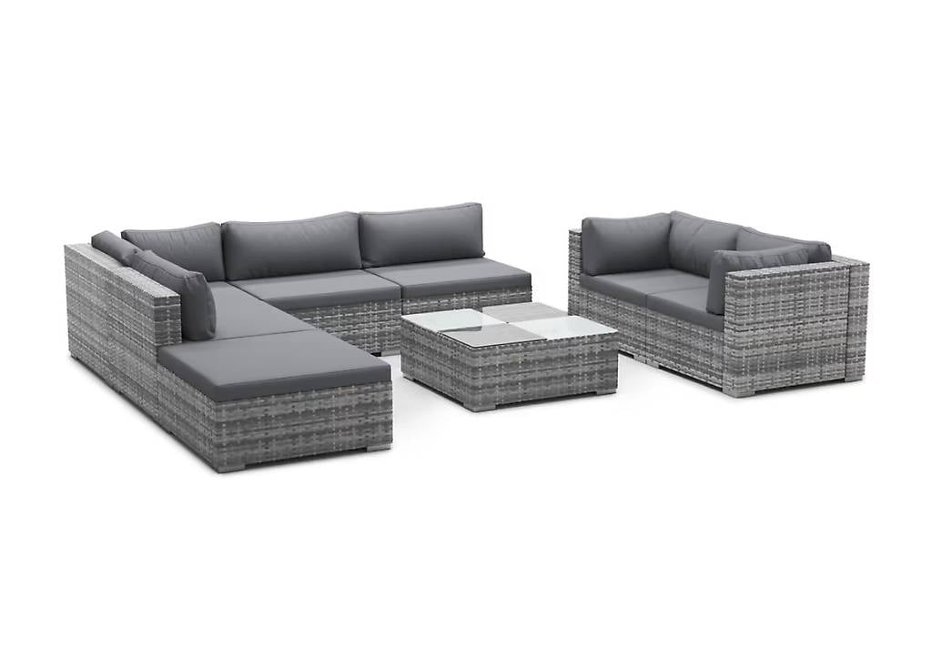 Rattanlounge NAXOS grau/anthrazit