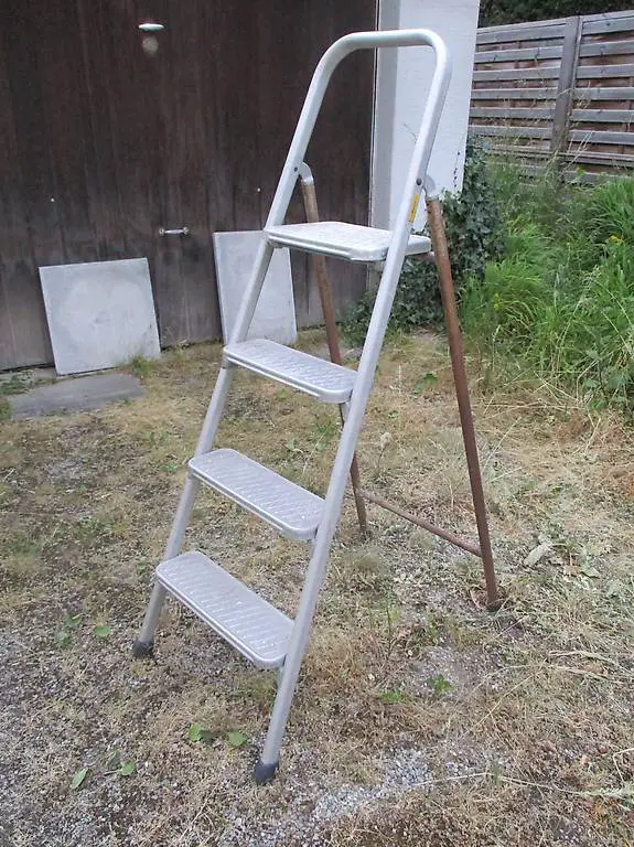 2x Haushalt Alu-Leiter Klappleiter Werkstatt Umbau Atelier