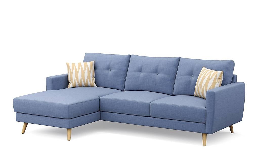 Divano angolare MANDY sinistro blu
