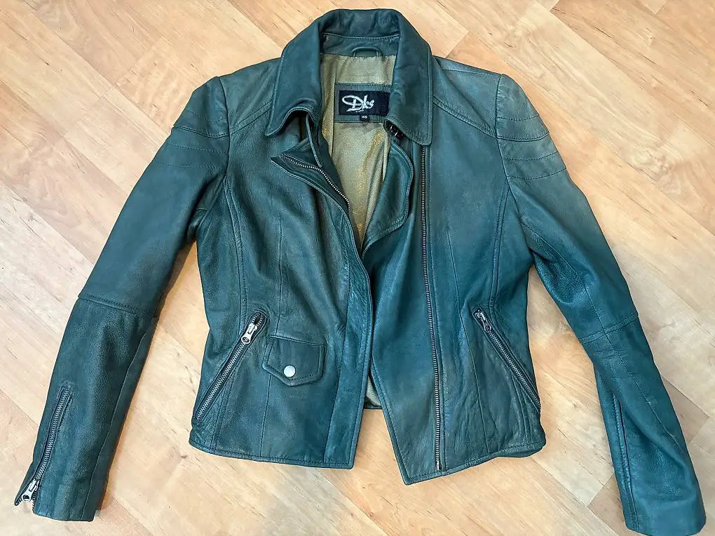 Grüne Bikerjacke Gr. S/M
