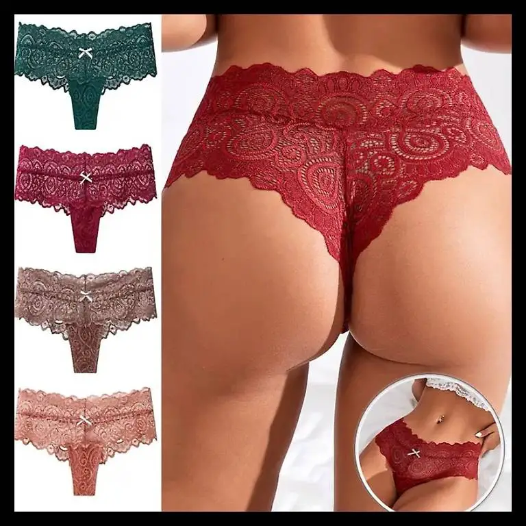 4er Pack Mid-Rise Tangas-Neu / Grösse L / BLOOM