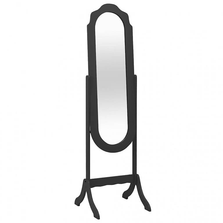 Standspiegel Schwarz 45,5x47,5x160 cm Holzwerkstoff