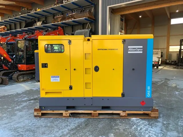 atlas copco, qas 60 fd s5, stromgenerator