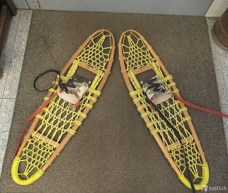  1 Paar Schneeschuh Holz