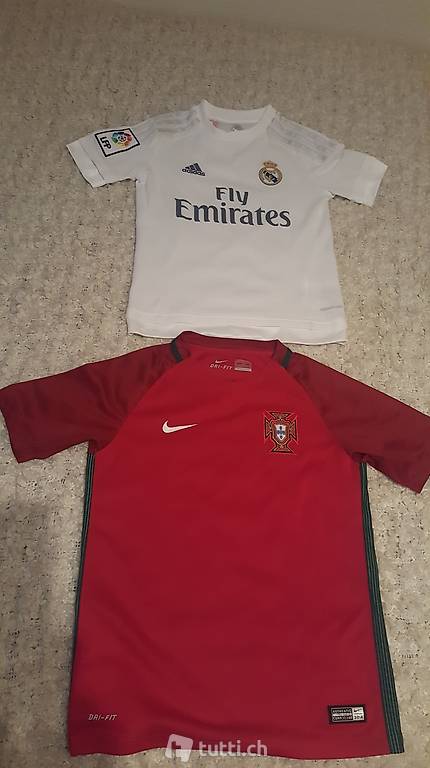 Fussball Trikot Real Madrid und Portugal Kinder