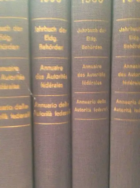 Jahrbuch der Eidg. Räte 1954 - 1984