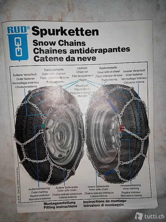 noch nie gebrauchte Schneeketten