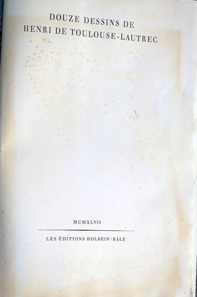 Douze Dessins De H.De T - L volständig 12 stück