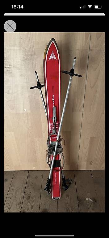 antike ski für kinder