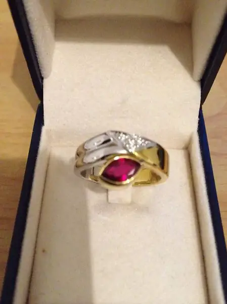 Damenring Gelbgold/Weissgold