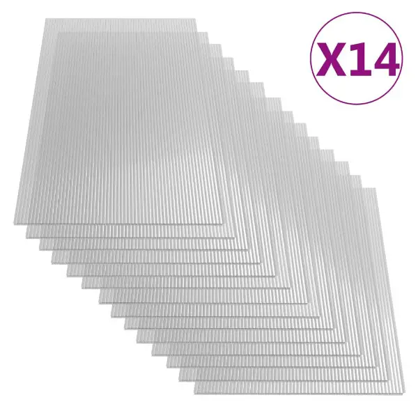  Polycarbonatplatten 14 Stk. 4 mm 121 x 60 cm