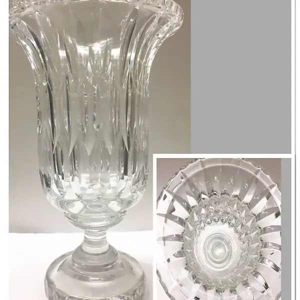 Vaso di cristallo tulipano