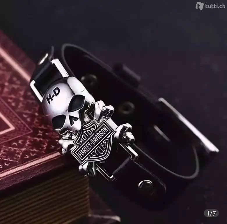 Motor Harley Davidson Cycles Lederarmband Biker neu