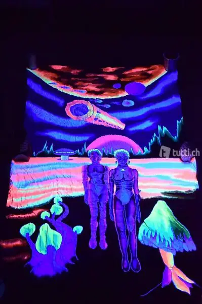 Black light - UV-Painting - Stoffbild