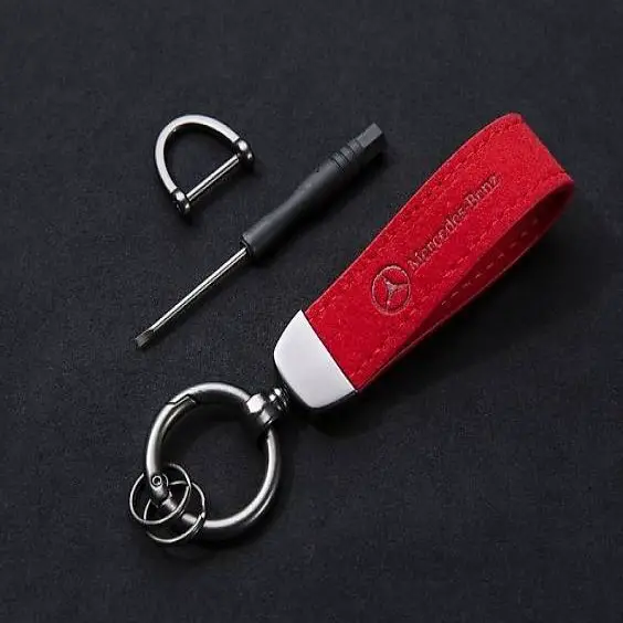  MERCEDES BENZ ROT SCHLÜSSELANHÄNGER (AUF WUNSCH MIT GRAVUR)