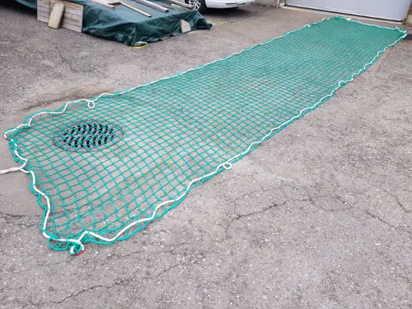 Netz / Auffangnetz / Montagenetz mit Seil (2.5 x 10.0 Meter)