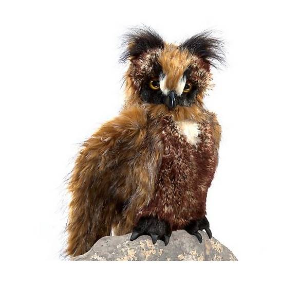 Handpuppe 2403 - Eule, beweglicher Augendeckel