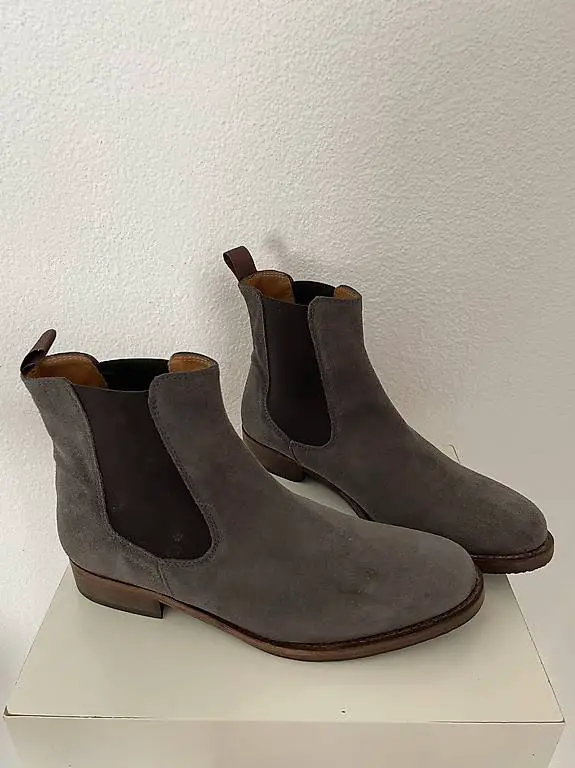 Chelsea Stiefelette echte Nubuck Leder