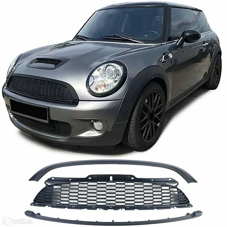  Sport Kühlergrill Schwarz Matt 3tlg Set für Mini Cooper R56