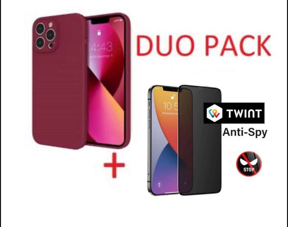 Soft Touch Schutzhülle, schwarz Panzerglas +