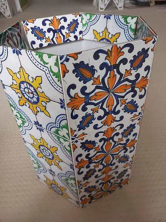 Papierkorb Kunst orientalische Kacheln Karton, faltbar