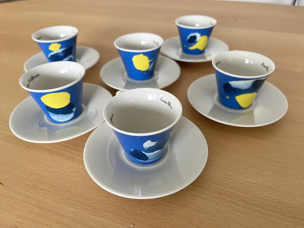 Espresso Tassen von Künstler Erwin Gloor Schaffhausen