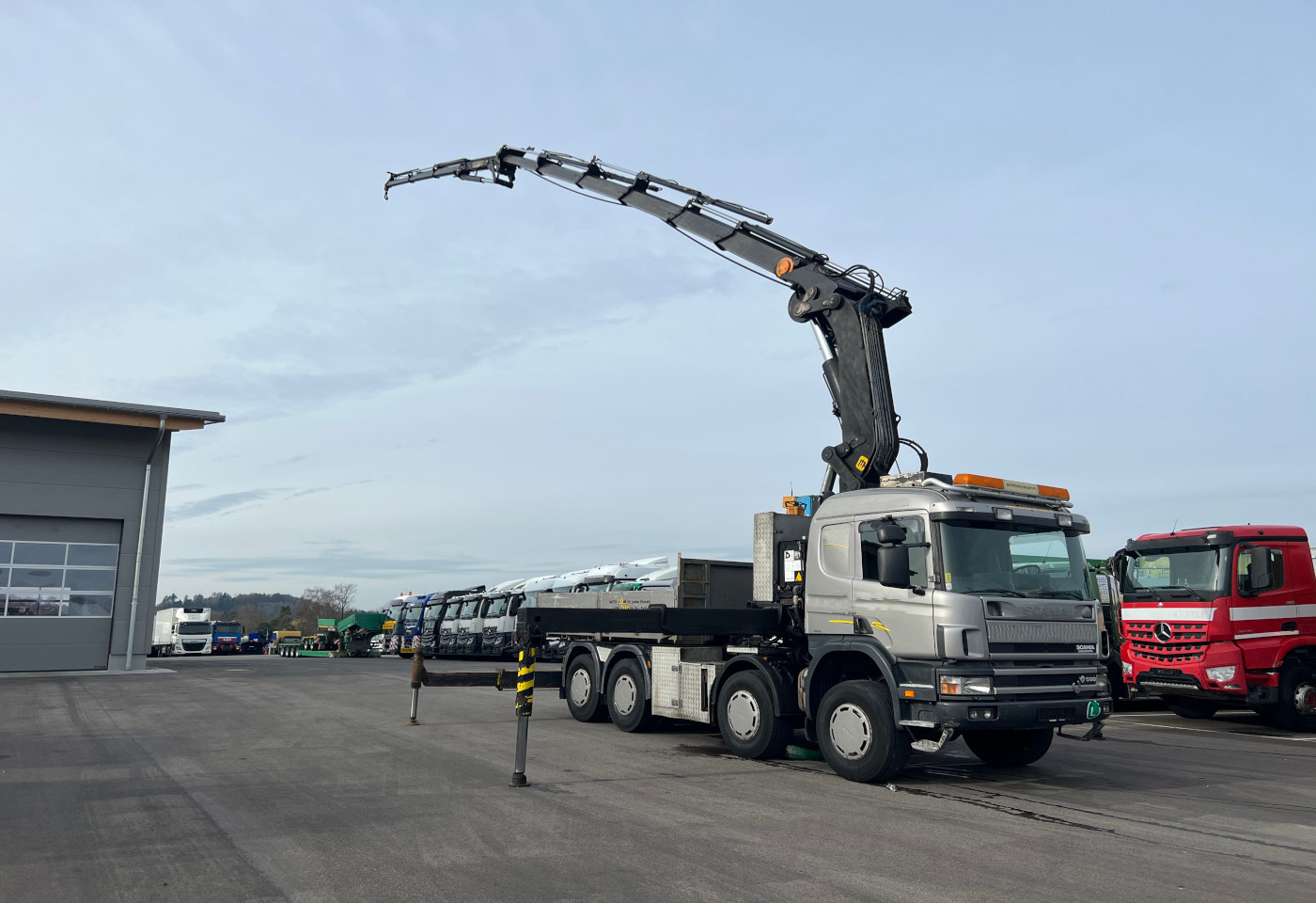 scania, p124cb 8x4*6 effer 920/6s winde, kran