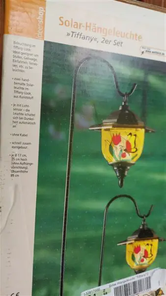 Solar-Hängeleuchten "Tiffany 4 Stück