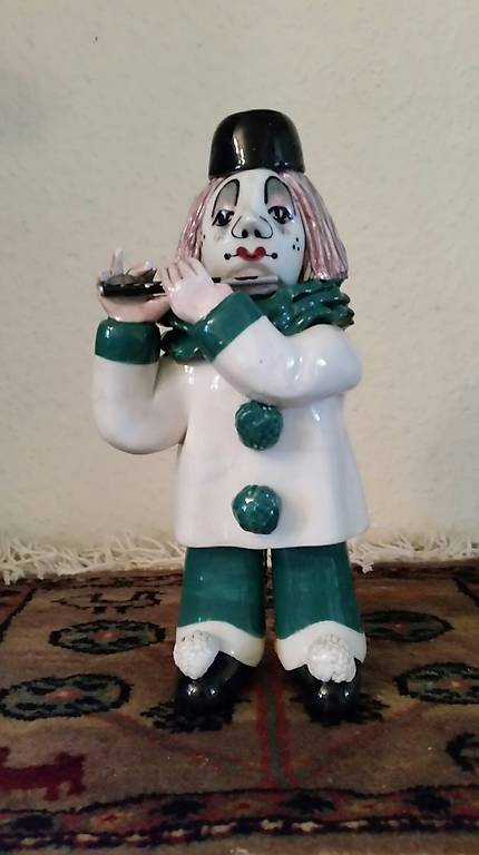 Fasnachtsfigur Pierrot Porzellan