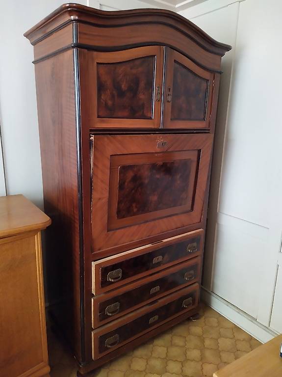 antiker Sekretär-Schrank massiv