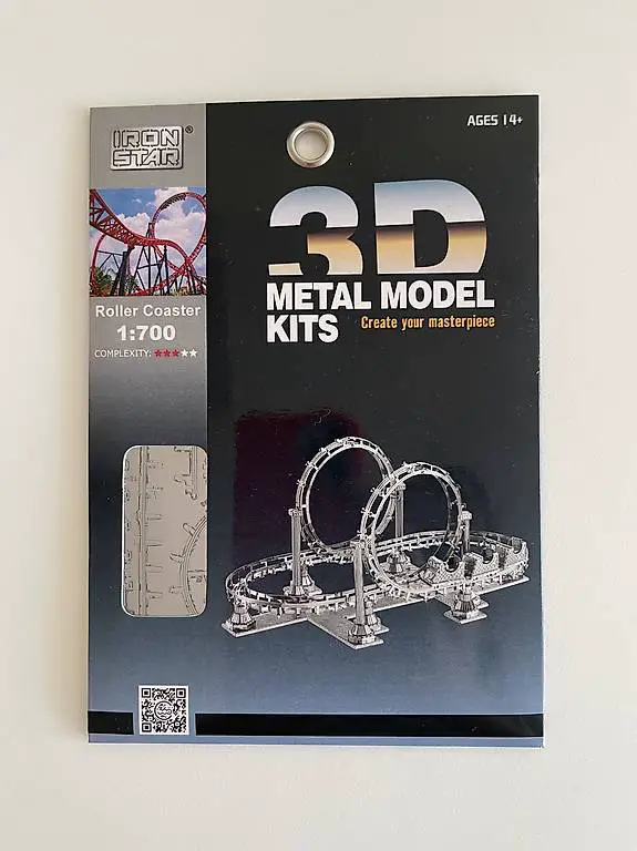 Iron Star Achterbahn, 3D Metall Modell