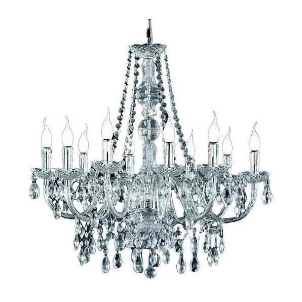  Kronleuchter Lüster 10-flammig Acryl
