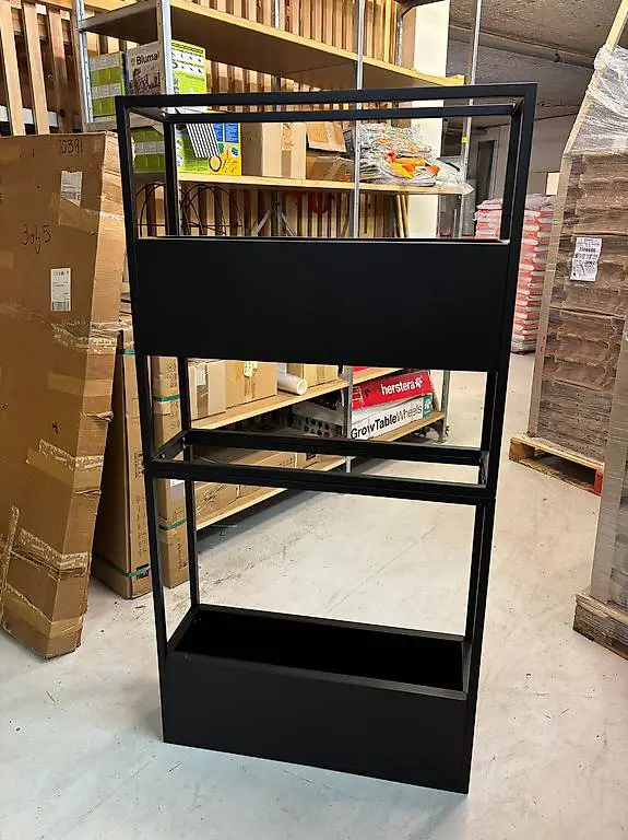 Hochbeet "Planter Hub", schwarz - 80 x 25 x 158 cm