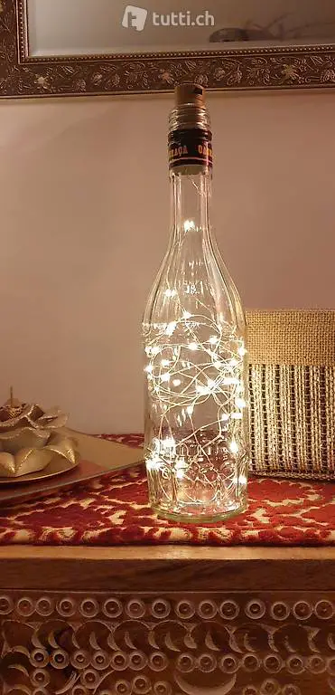 Glasflasche mit LED Beleuchtung