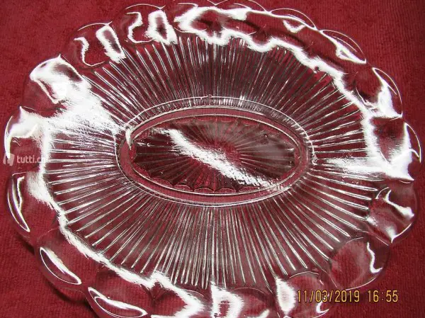  Kristallteller, Umreicheteller, Käseplatte klein