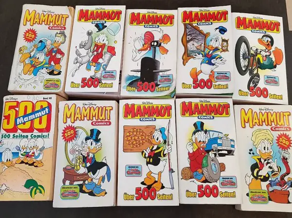 10 Stk. Mammut Ausgaben Donald Duck & Mickey Mouse